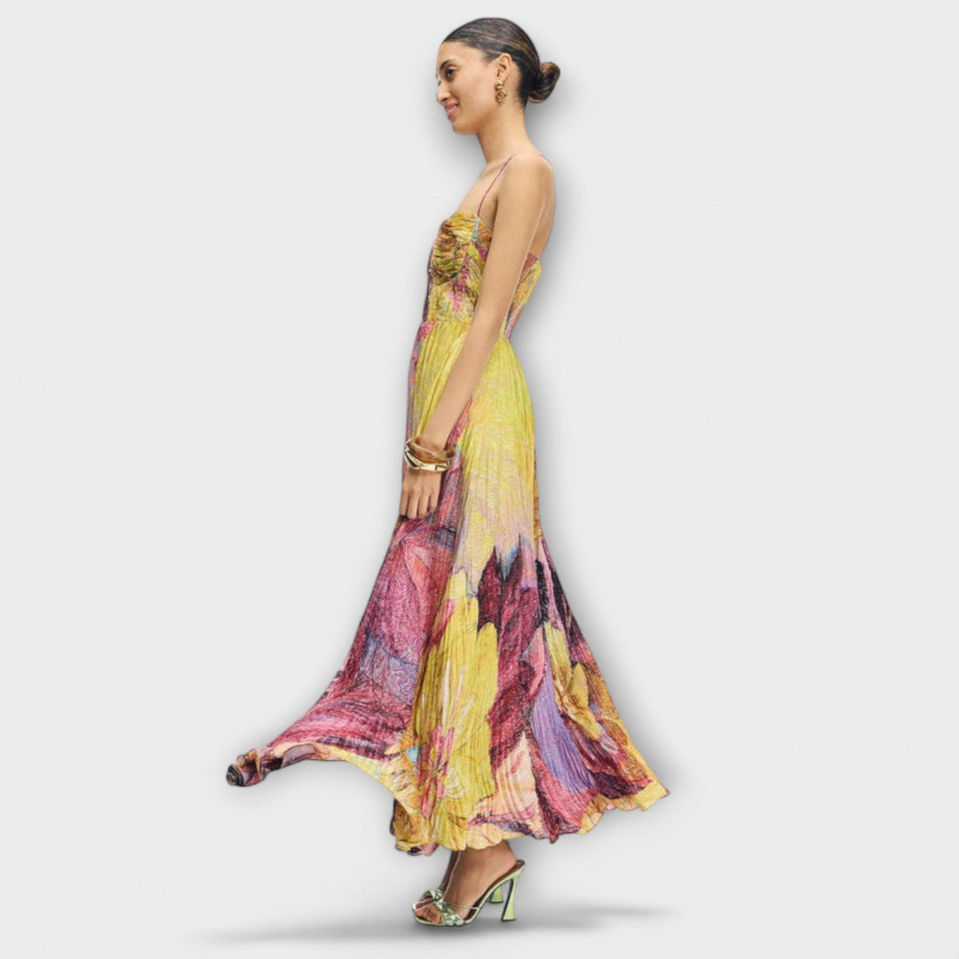 Emma - Maxikleid mit lebhaftem Ikat-Druck