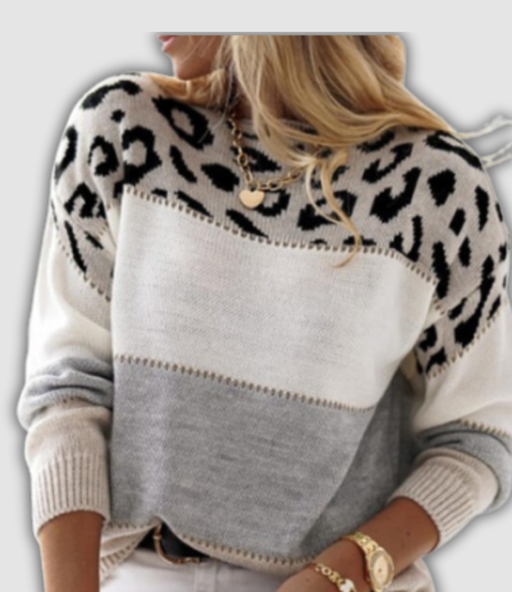 Wendela - Pullover mit Leopardenmuster