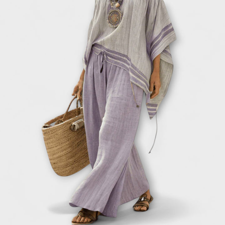 Elara - 2-Teiliges Boho Bardot Luftiges Set