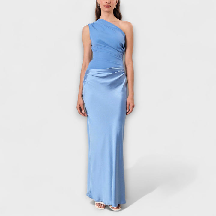 Mia – Ein Schulter Faltenkleid