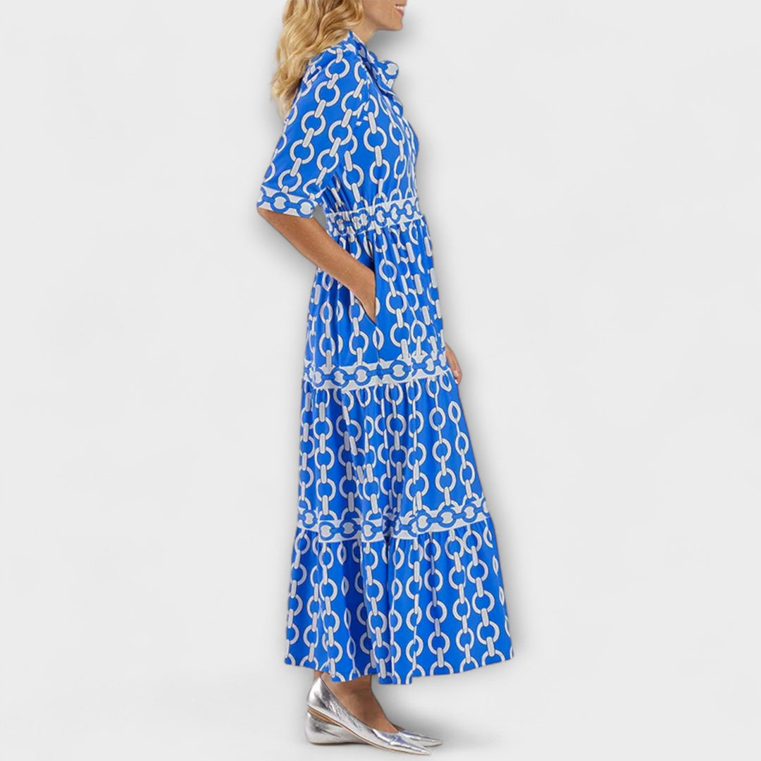 Melitta - Midi-Kleid mit Kettenmuster