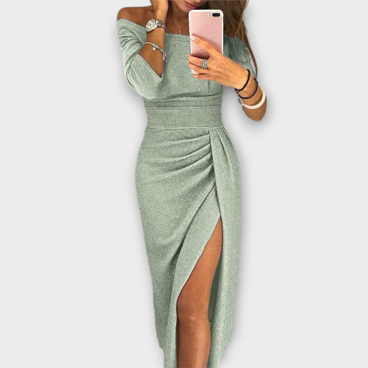 Queenie - Elegantes Off-Shoulder Kleid