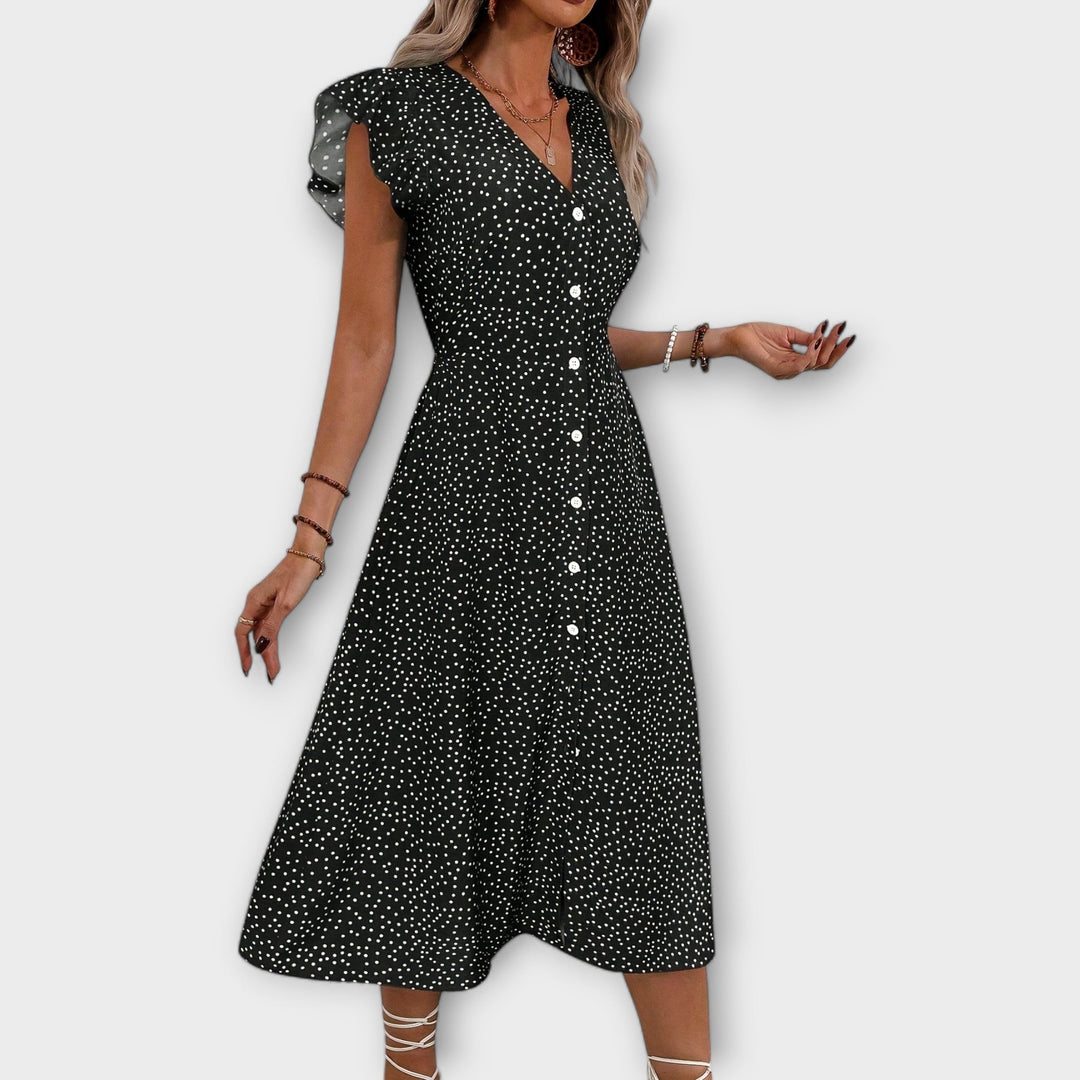 Irina-Marie - Schickes Polka-Dot-Midi-Kleid