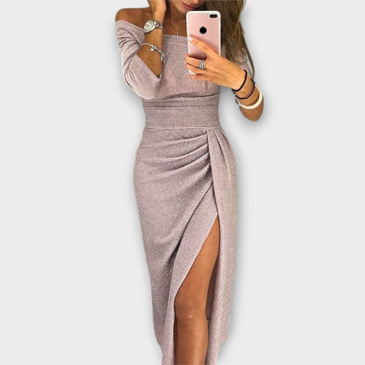 Queenie - Elegantes Off-Shoulder Kleid