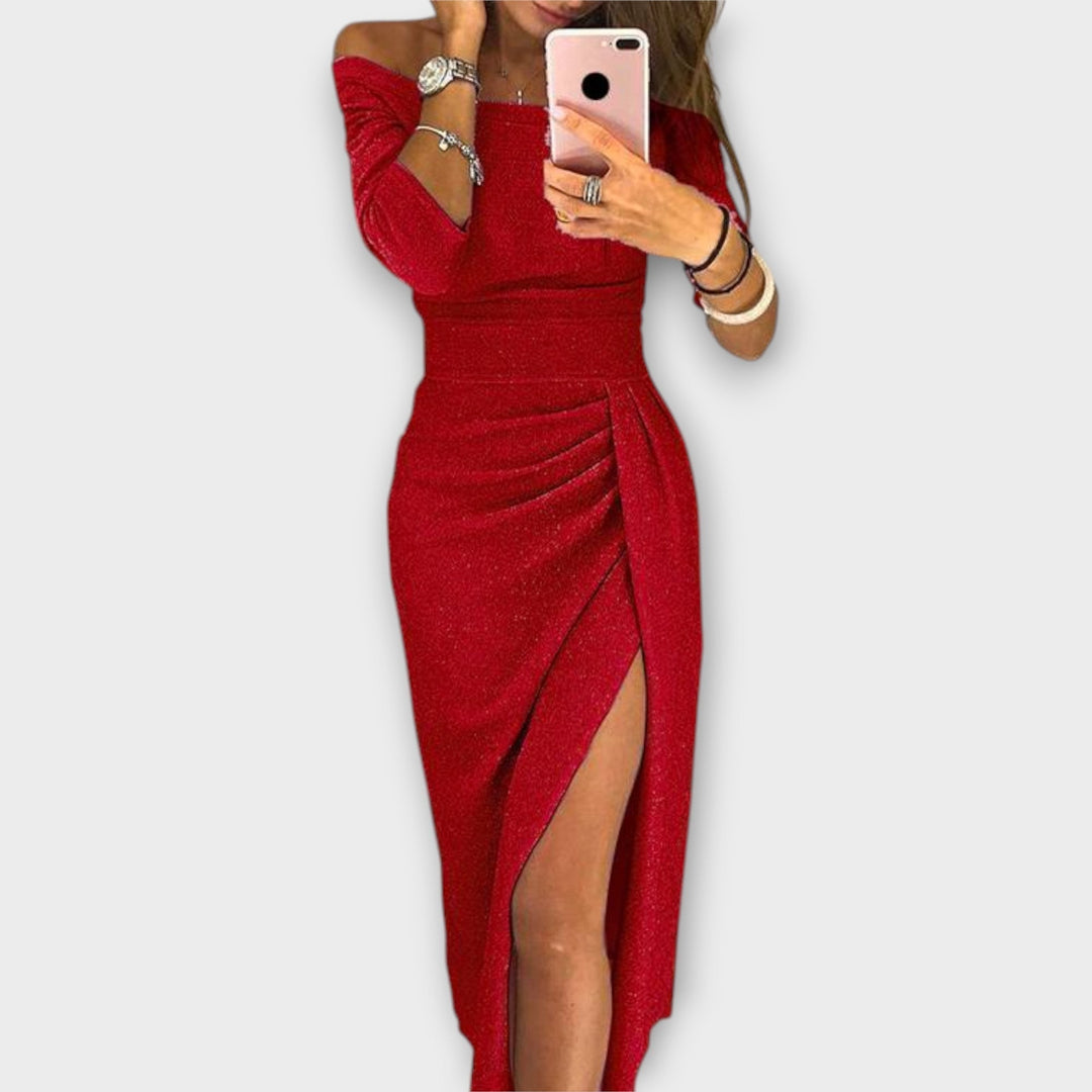 Queenie - Elegantes Off-Shoulder Kleid