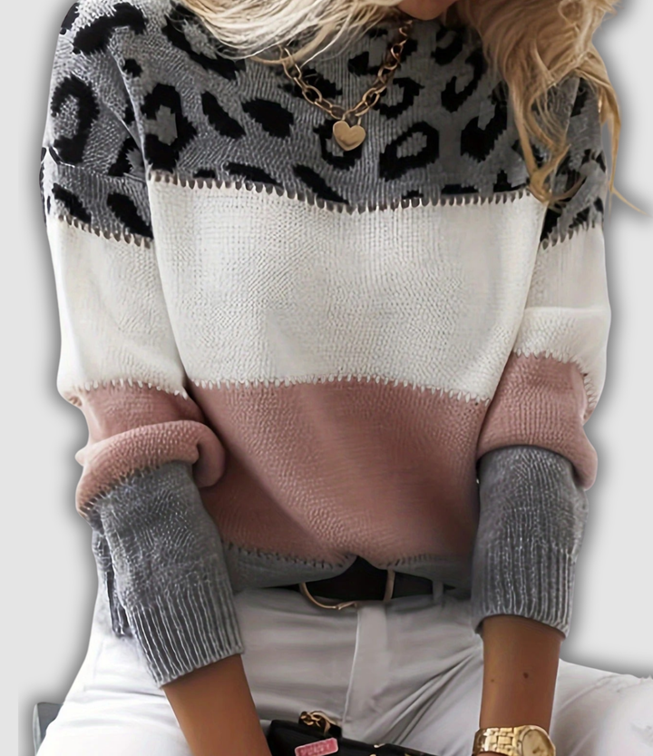 Wendela - Pullover mit Leopardenmuster