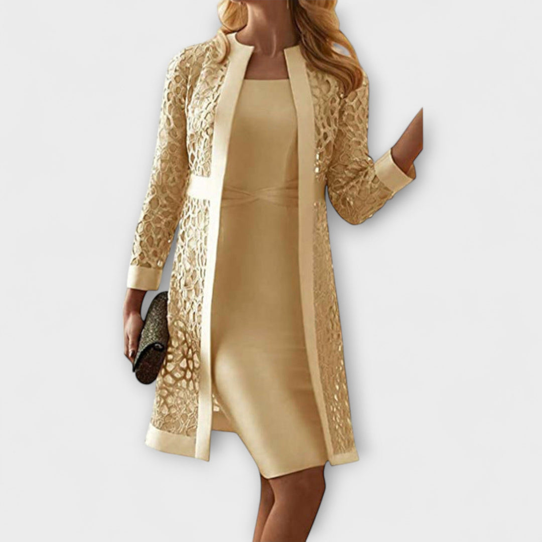 Luzia - Elegantes Zweiteiliges Spitzenkleid