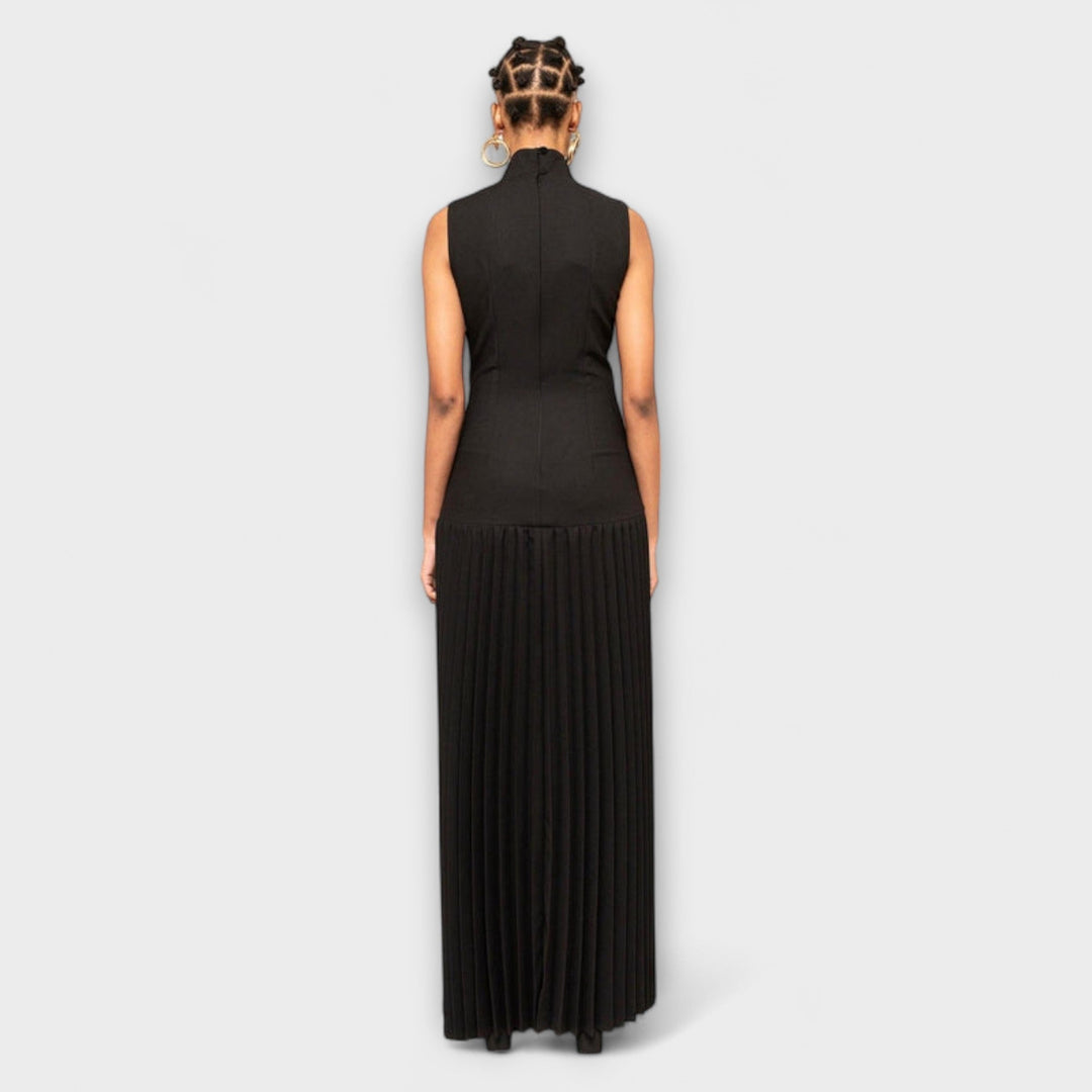 Alisa - Maxikleid mit Falten und Ausschnitten
