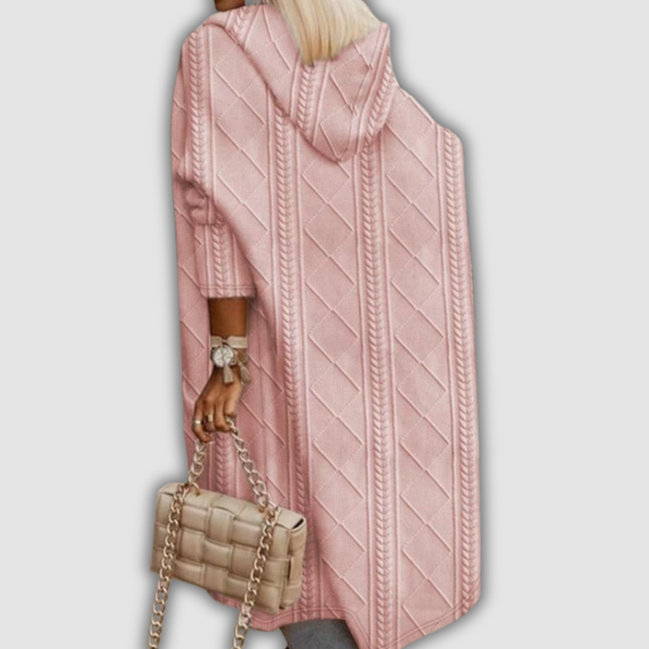 Emma - Langer Strickcardigan mit Kapuze