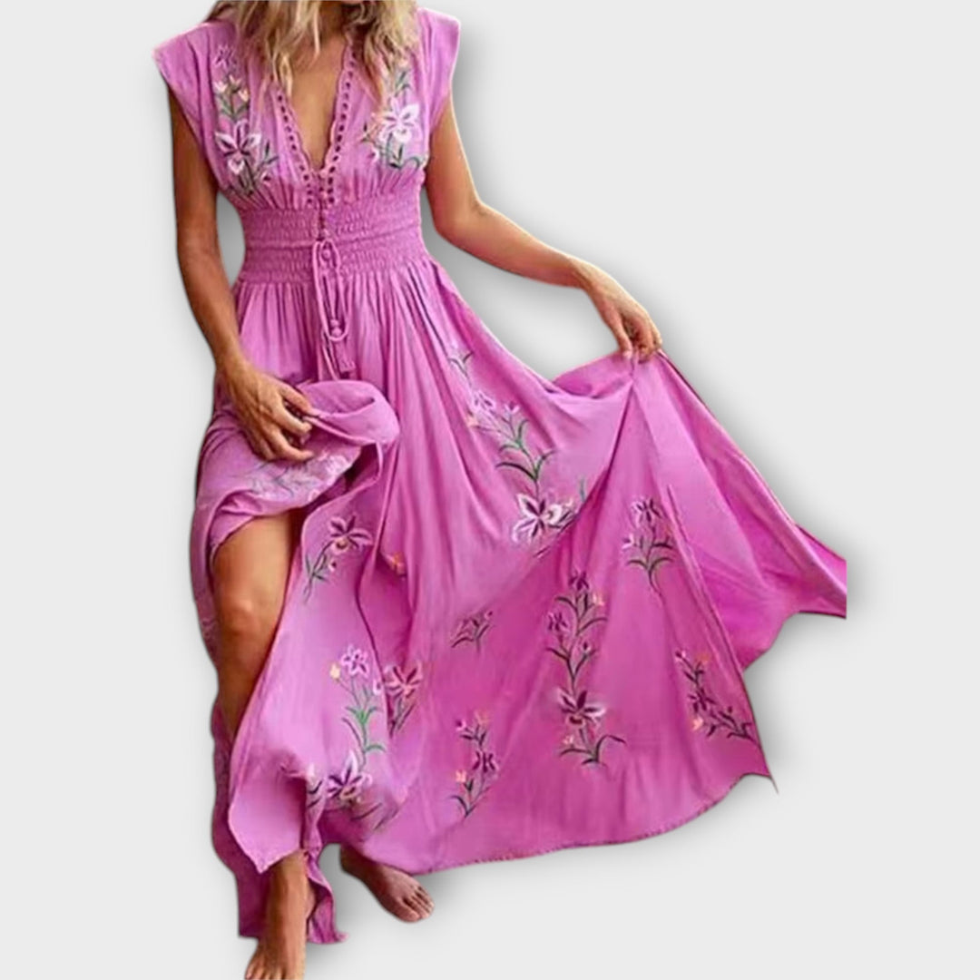 Greta – Boho-Kleid mit zauberhaften Stickereien