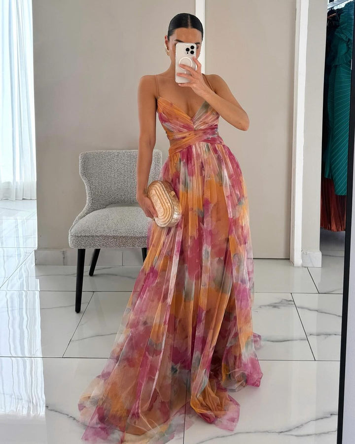 Leni – Florales Maxikleid