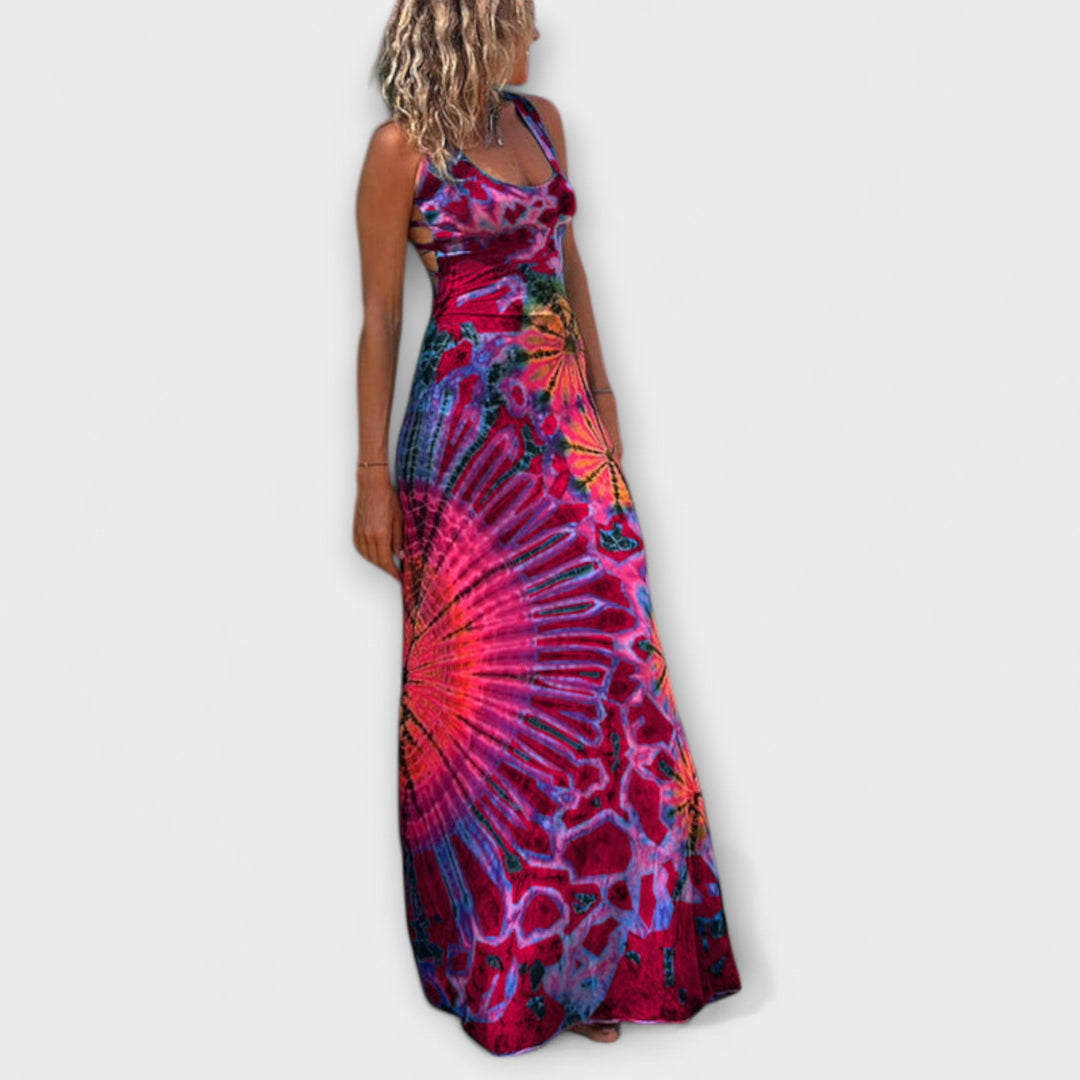 Elisabeth - La Bamba Tie-Dye Print Maxikleid