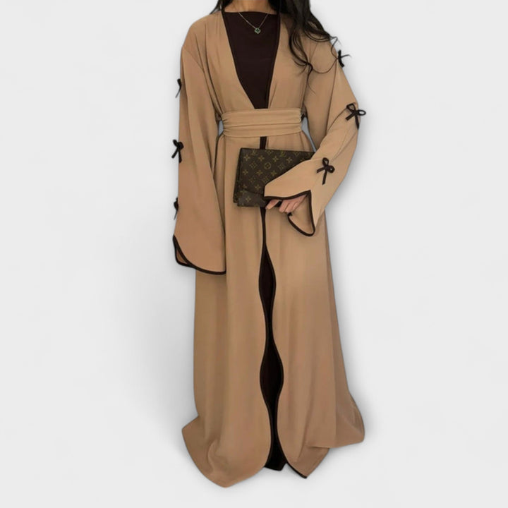 Leni - Schicker Cardigan und Kleid Duo mit Schleifenverzierung