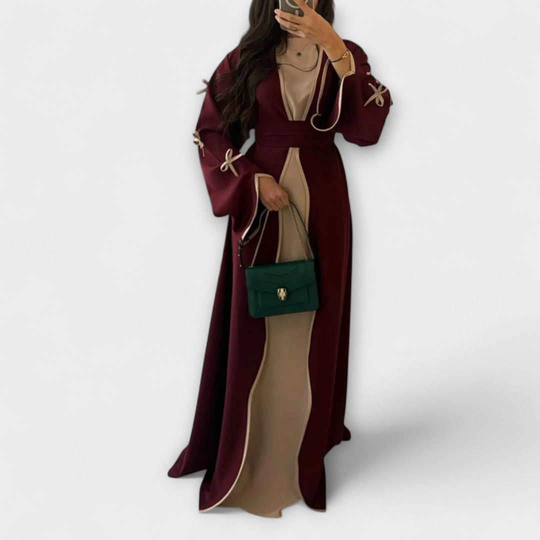 Leni - Schicker Cardigan und Kleid Duo mit Schleifenverzierung