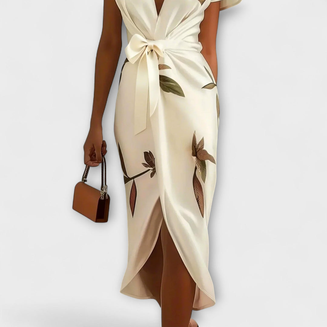 Elfriede - Satin Wickel-Kleid