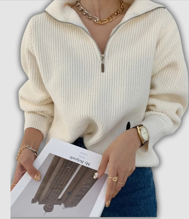 Nortrud - Pullover mit Reißverschluss