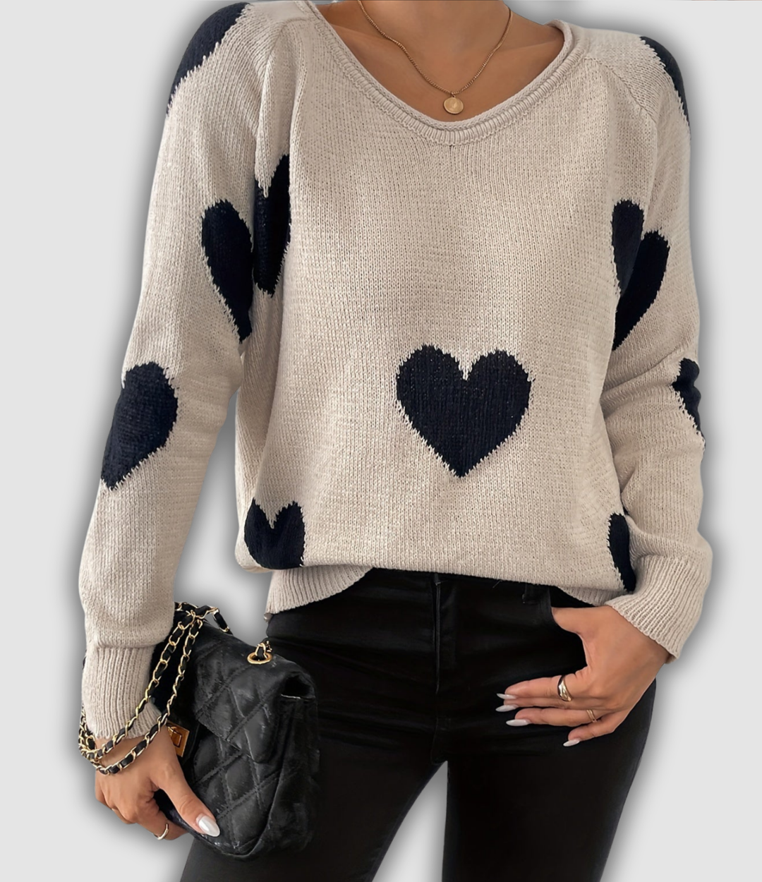 Delfina - Eleganter Langarm Pullover