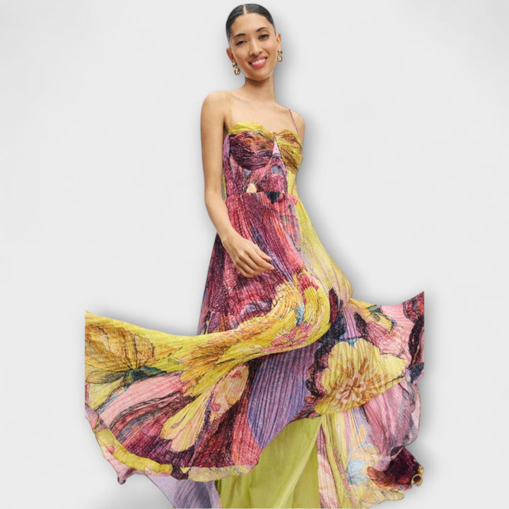 Emma - Maxikleid mit lebhaftem Ikat-Druck