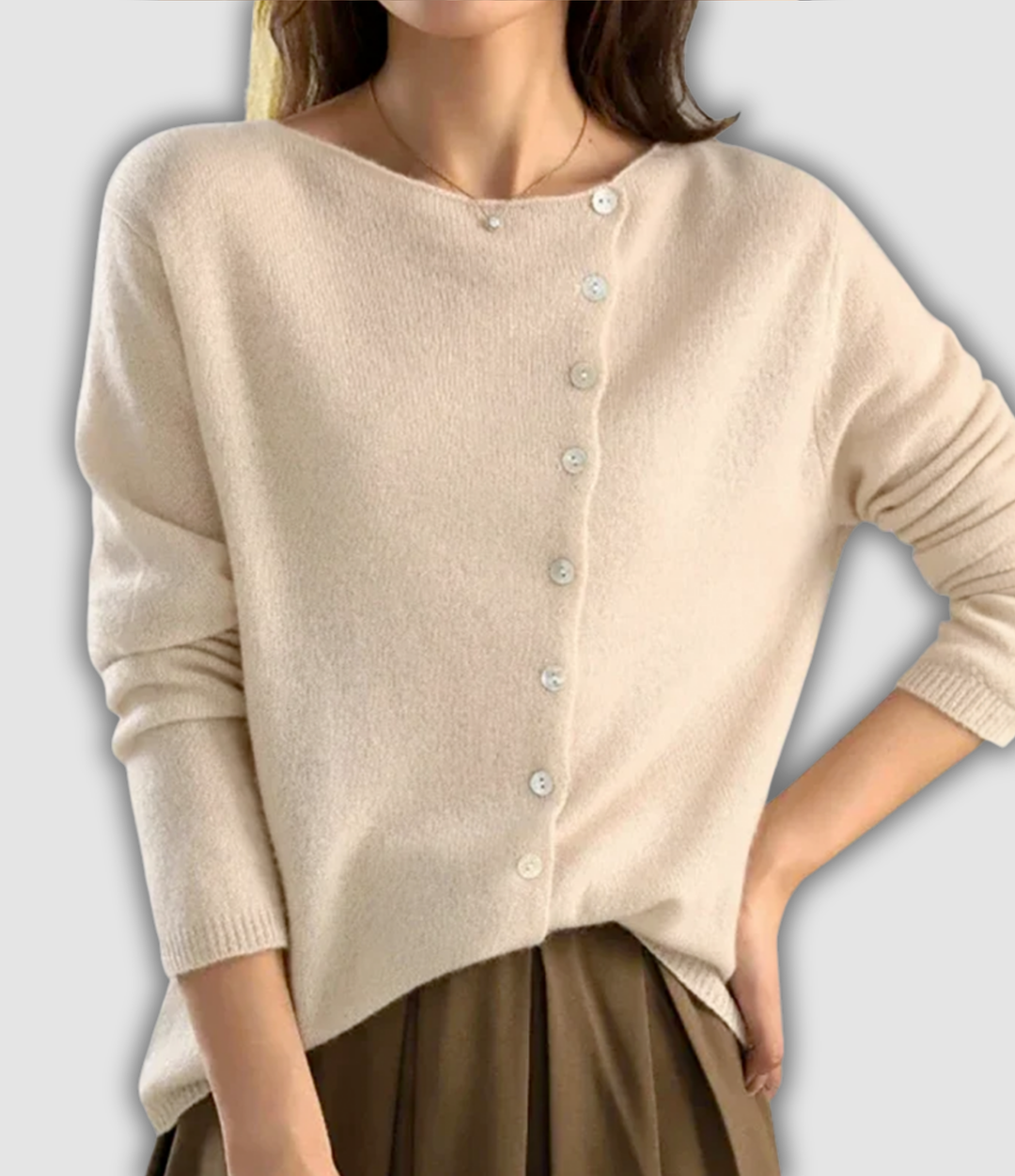 Meike - Eleganter Strickjackenpullover