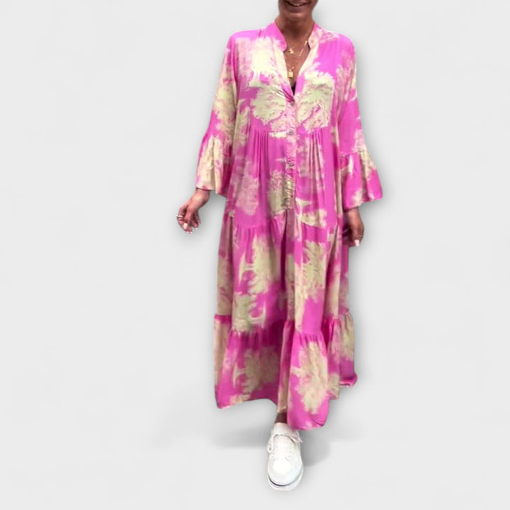 Lilly - Elegantes Floral-Maxi-Kleid
