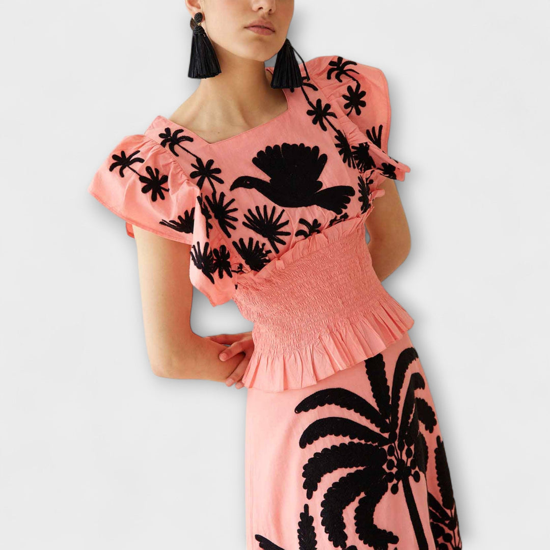 Britta - Schickes Palmbaumkleid
