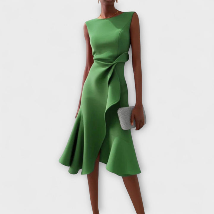 Sarah – Draped Asym Midi