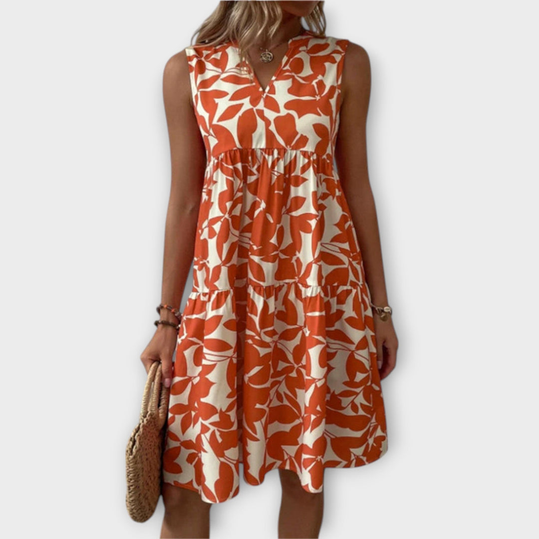 Gabriele - Florales Fließendes Kleid