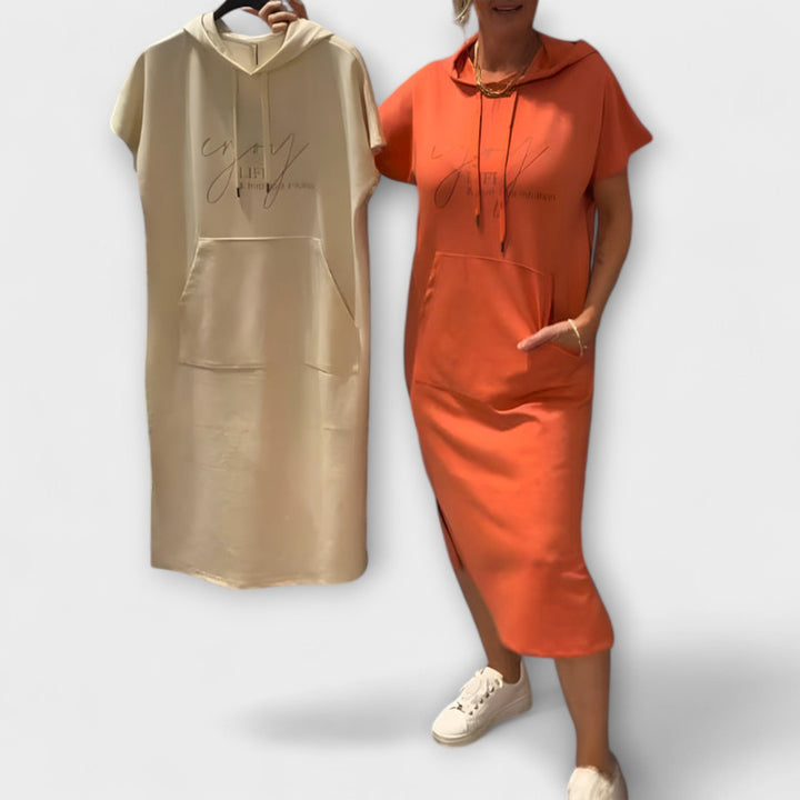 Jule - Entspanntes Kapuzenkleid