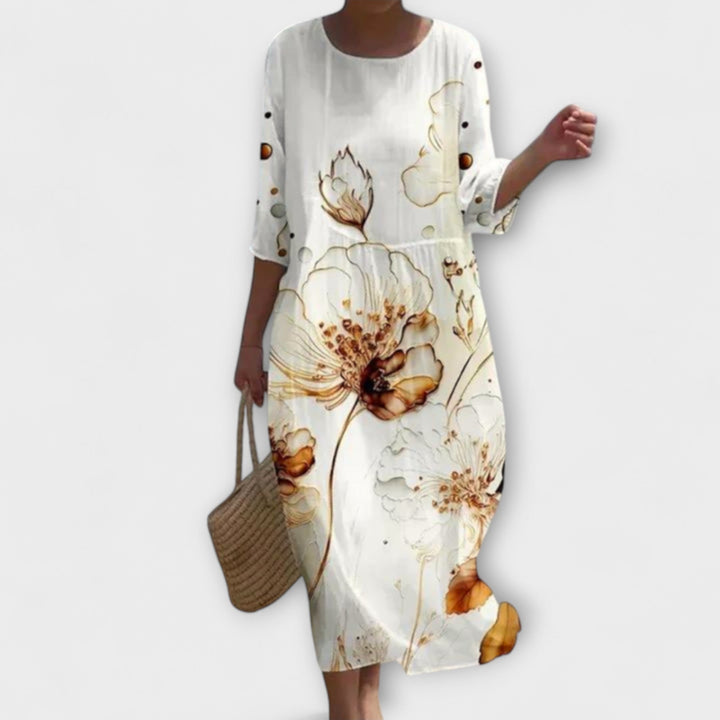 Anka - Stilvolles Floral-Maxikleid