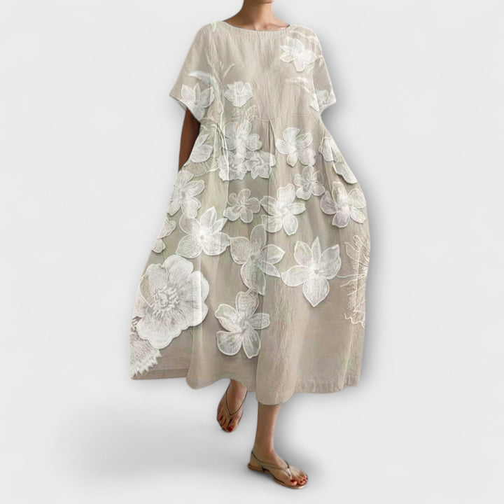 Gundula - Elegantes Kleid mit Blumenmuster