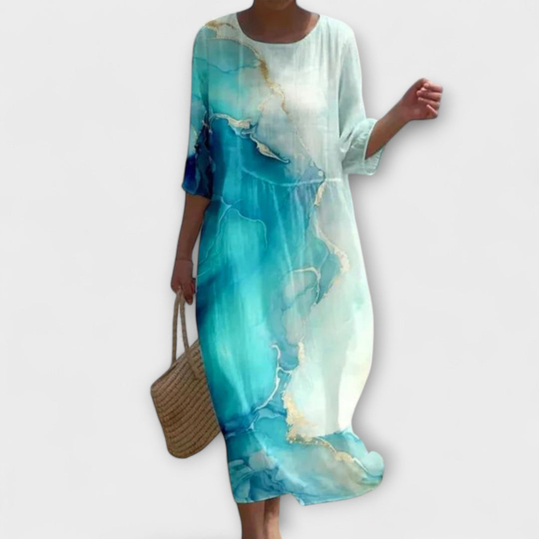 Anka - Stilvolles Floral-Maxikleid