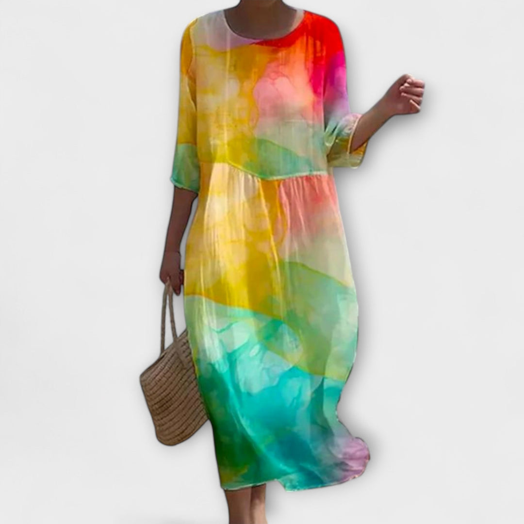 Anka - Stilvolles Floral-Maxikleid