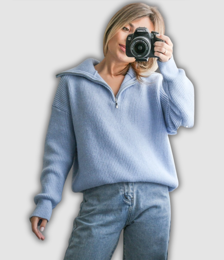 Nortrud - Pullover mit Reißverschluss