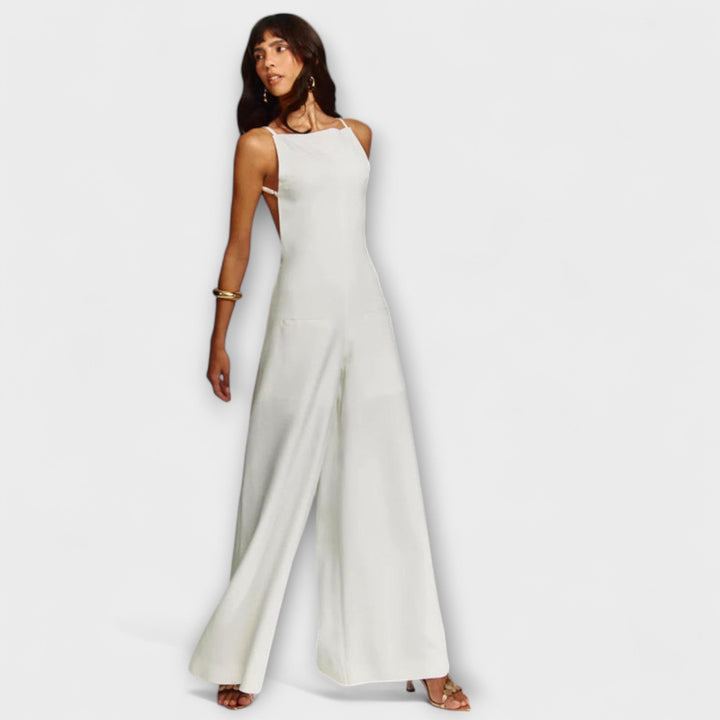 Angelika - Strahlender Halter-Jumpsuit