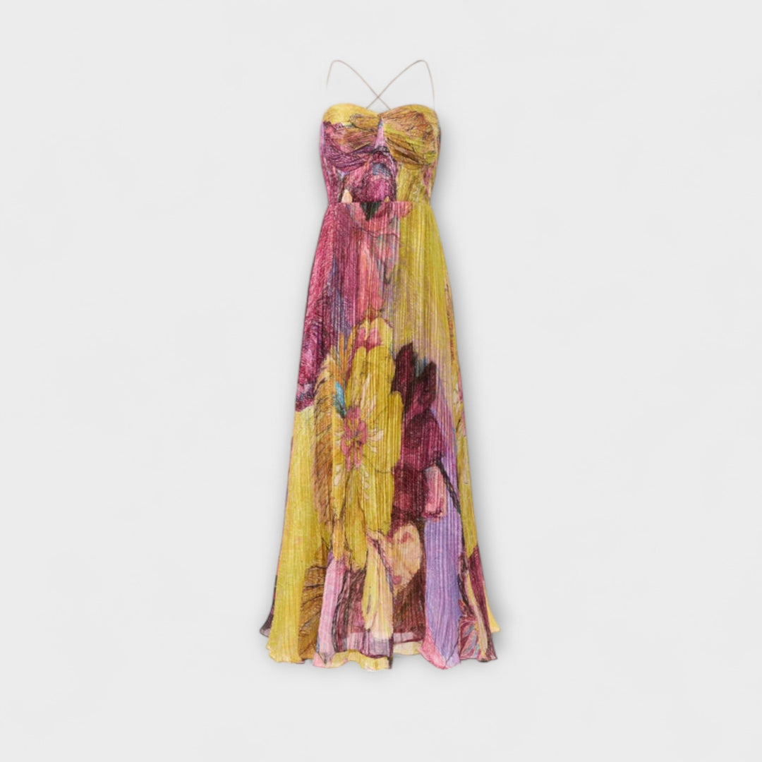 Emma - Maxikleid mit lebhaftem Ikat-Druck
