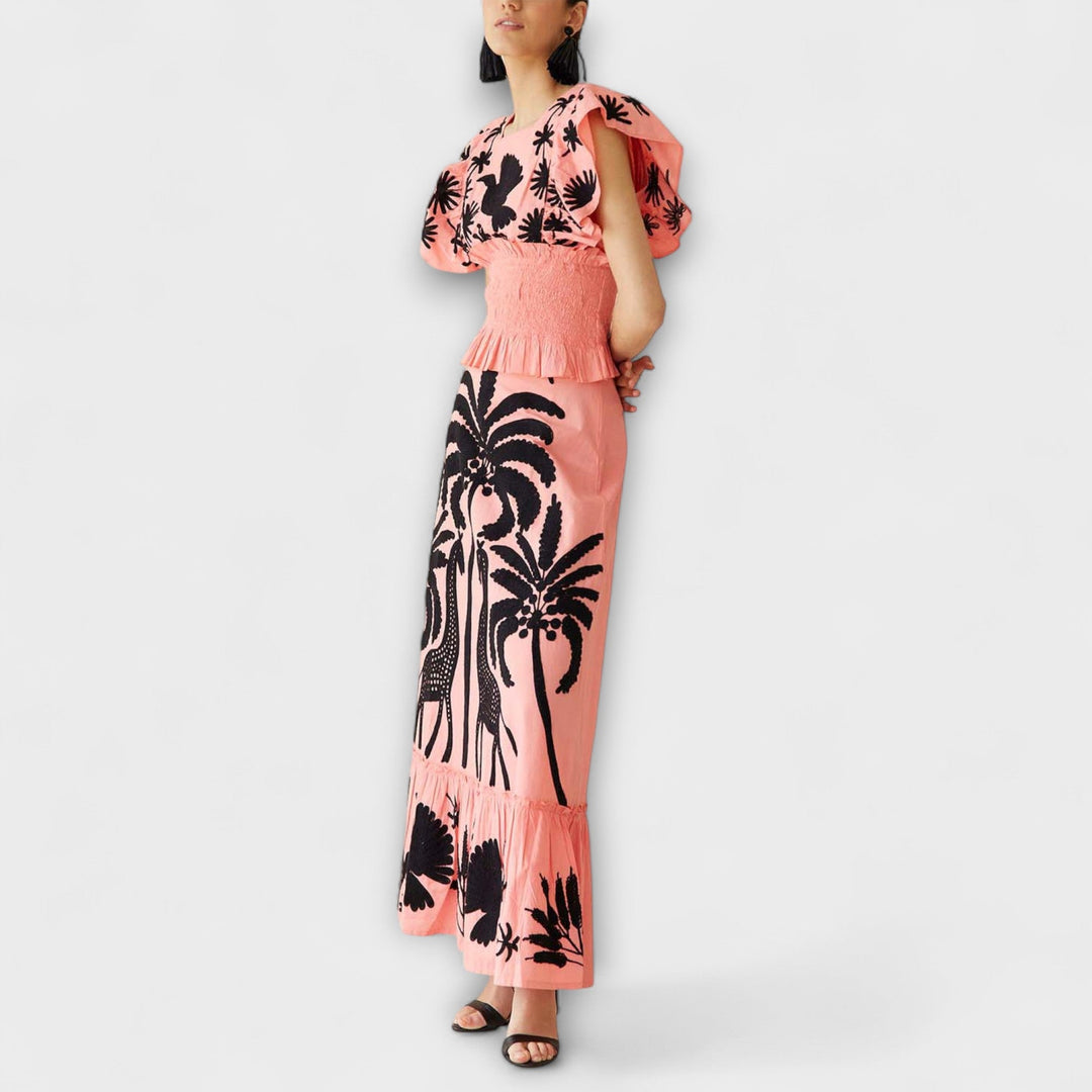 Britta - Schickes Palmbaumkleid