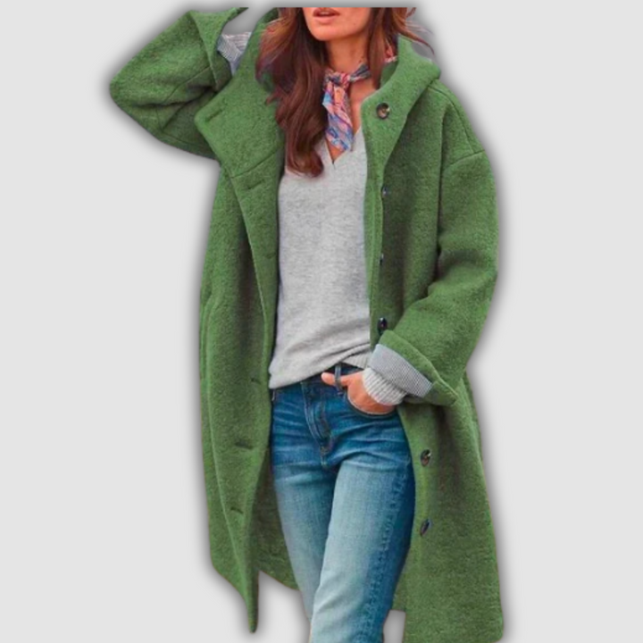 Lara - Eleganter Mantel mit langen Ärmeln und Knöpfen