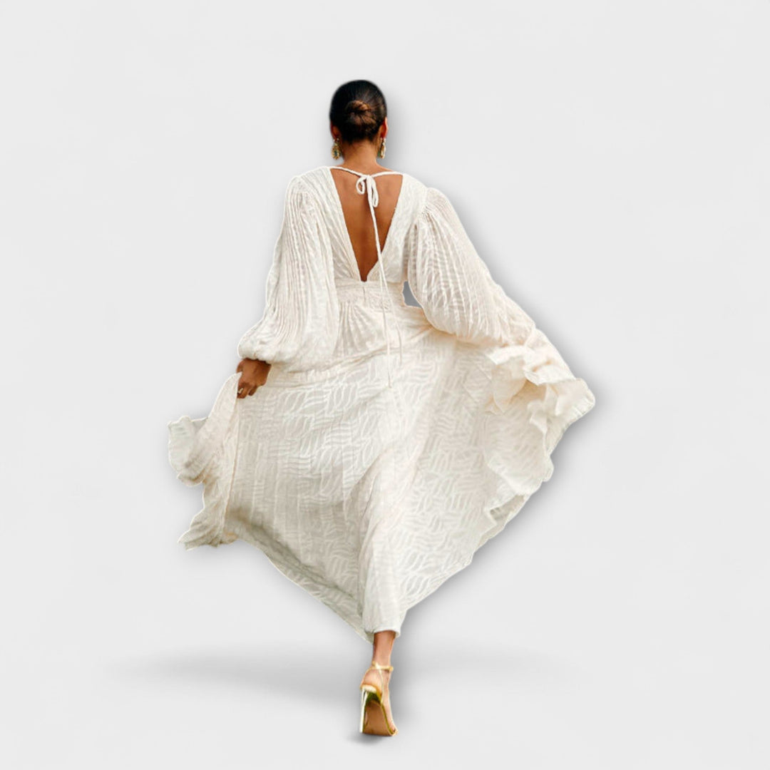 Larissa - Creme Maxi-Kleid von Allegory