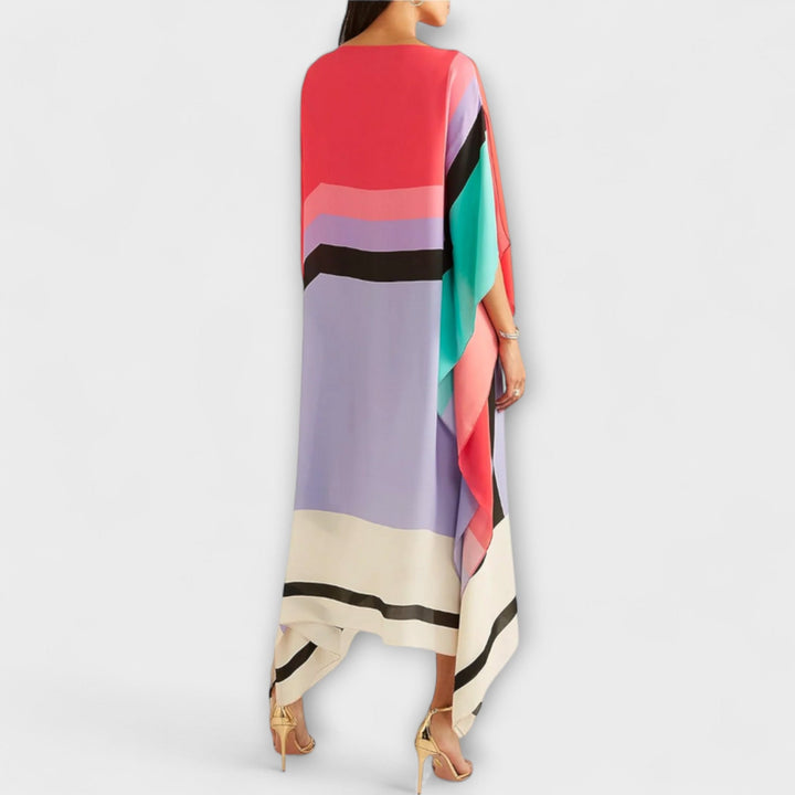 Anke - Locker geschnittener geometrischer Kaftan