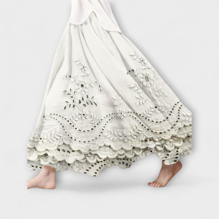 Mavie – Bestickter Maxirock Im Boho-Stil