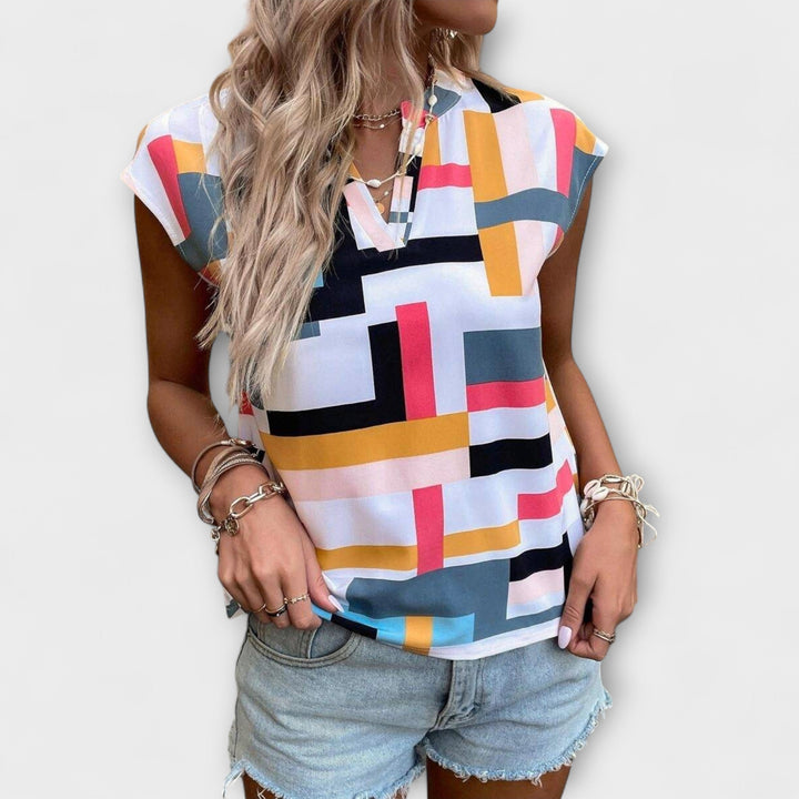 Romy - Kurzärmelige Bluse