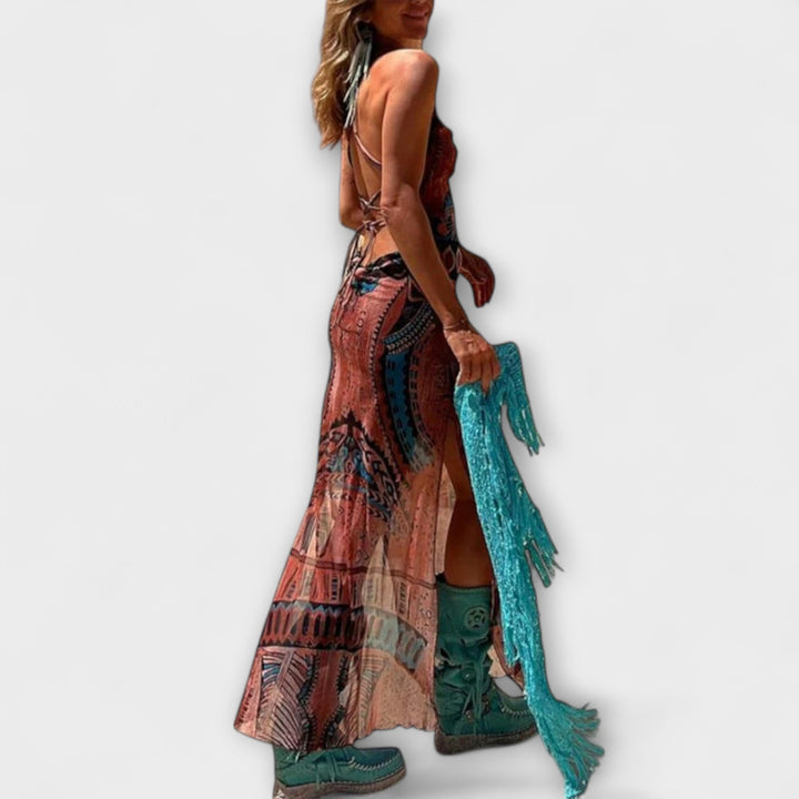 Nele - Einzigartiges Midi-Kleid mit Cowl-Neck