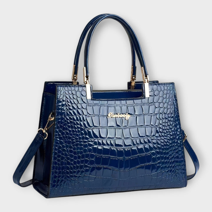 Ilse -  Glänzende Krokodilledermuster-Handtasche