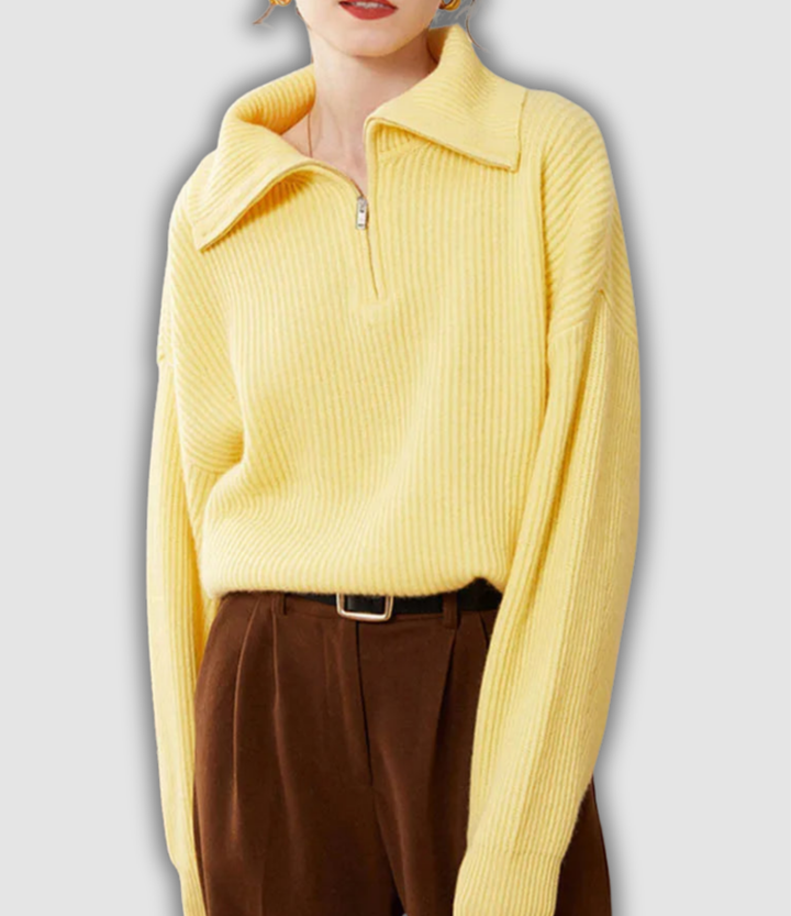 Nortrud - Pullover mit Reißverschluss