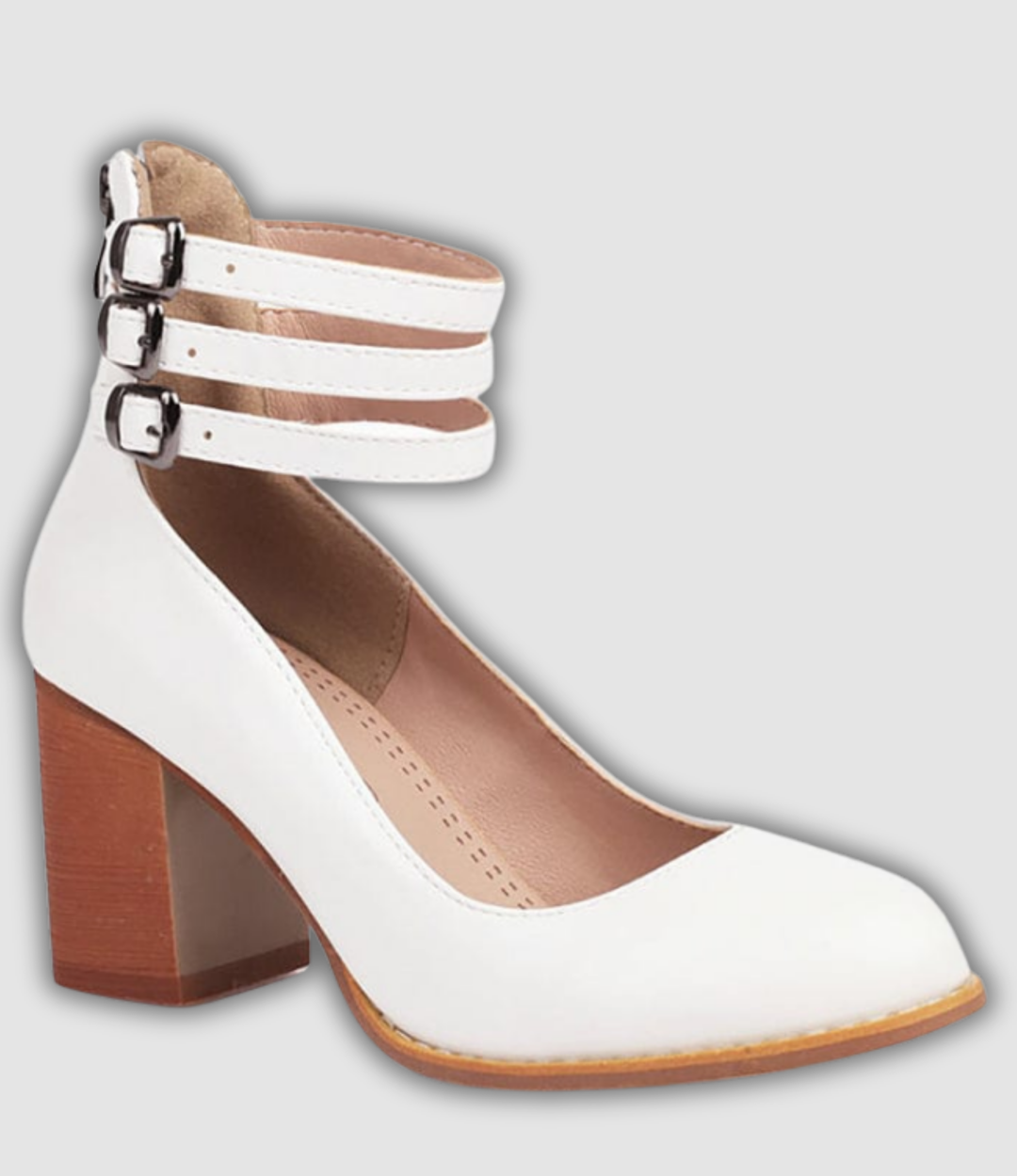 Friderun - Absatzschuhe mit drei Schnallen