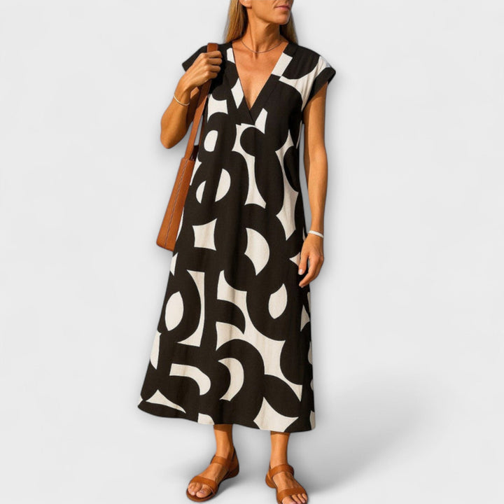 Anita – Leichtes Kleid mit V-Ausschnitt