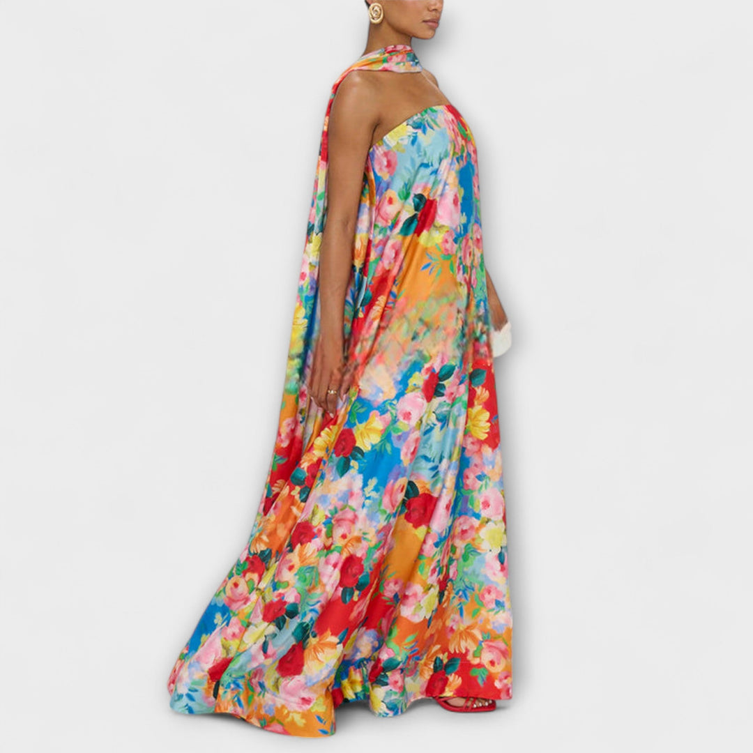 Selma - Off-Shoulder Floral Maxi-Kleid
