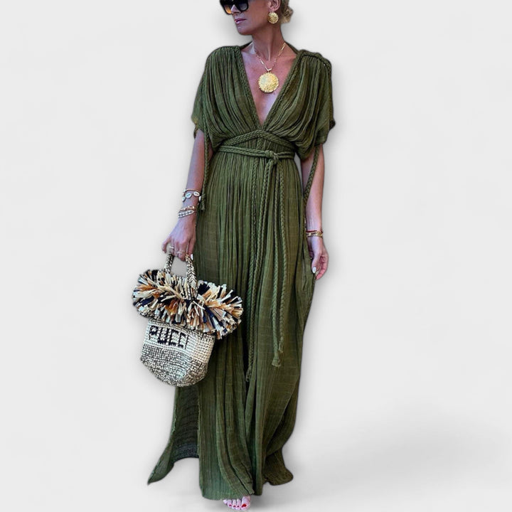 Iduna - Kimono-Maxikleid im griechischen Stil