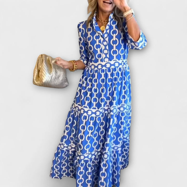 Melitta - Midi-Kleid mit Kettenmuster