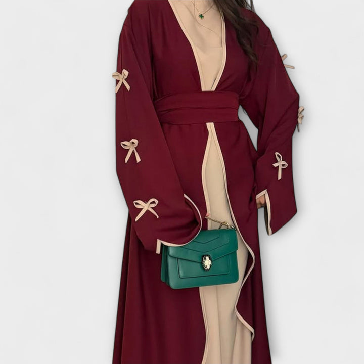 Leni - Schicker Cardigan und Kleid Duo mit Schleifenverzierung